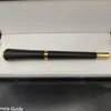 Giftpen Classic Signature Pen Metal Black Matte Gold Clip Steel Forging Luxury Pens bekväm med Pearls262e