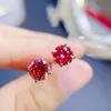 Stud Watermelon red Ear Studs Very classic style good color 925 pure silver Gra black card waist code 230729