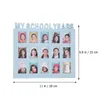 Frames Kids Picture Frame Graduation Po Tabletop Home Secondary Class Growth Recording White Plastic Child