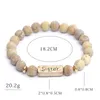 Strand 3 Colors Letter Sister Natural Stone Bracelet Stretchable Metal Bangle Bead Chain For Women Girl Ie Soul Mate Birthday Gift