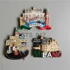 Kylmagneter wold turist souvenir kylmagneter söta latinamerika karneval Skottland Italien kroatiska miami indiska klistermärken för kylskåp x0731