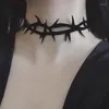 Girocollo Collana gotica in velluto nero con spina per donna Moda nastro punk Regali di gioielli per feste di Halloween