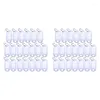 Keychains White Portable Plastic Key Fob Tag ID Labels 40 Pieces