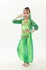 Vêtements de scène 6 pièces/ensemble Costumes de danse du ventre enfants Bollywood filles cadeau S-XL robe à manches longues pour les enfants