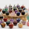 Decoratieve objecten Beeldjes Cat's Eye Opal Charm Apple Hangers schijfje kristal Energiesteen Mineraal Citrien Toermalijn Fluoriet Malachiet Natuurlijke Edelsteen 230731