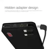 Banques d'alimentation pour téléphone portable 20000mAh Power Bank Chargeur de charge rapide Câble intégré Chargeant la batterie externe portable extérieure pour IPhone Xiaomi L230731