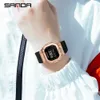 Andere Horloges SANDA Nieuwe Luxe Dames Horloges Mode Casual LED Elektronische Digitale Horloge Mannelijke Dames Klok Polshorloge relogio feminino 9006 J230728