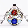 Pendentif Colliers Templiers Croix Rouge Collier Symbole Maçonnique Motifs Créatifs Croisés Salomons Pendentifs Tour De Cou Pour Hommes Drop Dh0Of