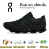 on cloud casual shoes Womens Sneakers Onclouds Mens Trainers All Black White Glacier Grey Meadow Green