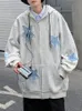 Мужские куртки мода y2k куртка пальто Harajuku Star Patch Patch Zipper Негабаритная капюшон -стрит -одежда Hip Hop Gothic Lake Pocket Man Whotshirts 230731