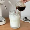 Wine Glasses Creative Glass Cup With Lid And Straw Coffee Milk Juice Cups Water Mugs Of To Go 230729