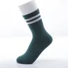 Sports Socks Herfst/Winter nieuwe stijl twee-bar gestreepte vrouwen tube sokken mode eenvoudigeスポーツ