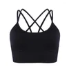 Tenue de yoga grande taille soutien-gorge de sport femme croix beau dos sans anneau en acier sous-vêtement de fitness antichoc S-3XL