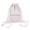 Emballage Sacs Réutilisable Coton Mousseline Sac Toile Dstring Pouch Cadeau Bijoux Emballage Drop Delivery Office School Business Industrial Otp5L