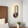 Wall Lamp Modern Minimalist 11W 110v 220v Lampada Bedroom Beside Light LED Sconce Black White Aisle Lighting Decoratio