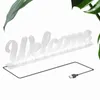 Figurines décoratives Welcome Led Light Sign Acrylique Neon Wear-resistant Business Bright Decor For