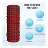 Bandanas Red And Black Checkered Plaid Winter Headband Neck Warmer Hiking Cycling Tube Scarf Geometric Gingham Face Bandana Gaiter