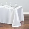 Table Cloth Satin fabric Tablecloth Hotel banquet wedding party Decor solid color white rectangle round smooth surface cloth table cover R230726