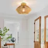 Światła sufitowe winorośl tkający lampa drewniana lampa amerykańska retro luminaire korytarz sypialnia salon balkon balkonowy