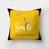 Pushow Case Modern Yellow Daisy Flower Cushion Cushion Creative Litera Druku