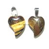 Pendant Necklaces Wholesale Natural Gemstone Tiger Eye Healing Charm Mushroom Skl Head Shaped Stone For Dhgarden Dhueo