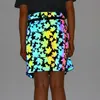Skirts Summer Color Reflective Skirt Adjustable Belt A-Line