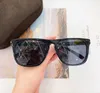Square Sunglasses 0930 Shiny Black Frame Smoke Men Women Summer Shades Sunnies UV protection Eyewear with Box