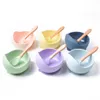 Cups Dishes Utensils 2PCS Set Silicone Baby Feeding Bowl Tableware for Kids Waterproof Suction With Spoon Children Kitchenware Stuff 230731
