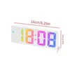 Temporizadores Led Digital Inteligente Reloj Electrónico Temporizador de Cocina Dormitorio Mesita de Noche Reloj Despertador Moda Deslumbrante Color Pantalla Transparente