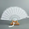 Chinese Style Products Luxury white lace folding fan double layer wedding role-playing party home decoration fan ancient bride's hand fan