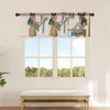 Curtain Egypt Woman Mural Culture Kitchen Small Window Tulle Sheer Short Bedroom Living Room Home Decor Voile Drapes