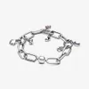 925 Sterling Silver Chain Link -armband för kvinnor Fit Pandora Charms Beads Armband Lady Gift Top Quality With Original Box2169