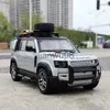 Diecast Model Cars 124 Rover Defender Alloy Car Model Diecast Metal Toy OffRoad Vehicles Car Model Simulation Sound and Light Childrens Gift x0731