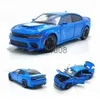 Gegoten modelauto's 132 Dodge Challenger SRT Hellcat Sport Legering automodel Gegoten voertuigen Speelgoedautomodel Simulatie Kinderen speelgoedcadeau Verzamelbaar L231211