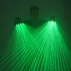 Outros suprimentos para festas de eventos 2 em 1 MultiLine Green Laser Gloves LED Lazer Mitten Ray Rave Flash Finger Palm Light Dress Up Robot Suit 230731