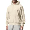 Men's Hoodies For Men Retro Long Sleeve Solid Color Sweatshirt Tops With Pocket Warm Pullovers Coat Outwear Moletom Masculinos