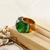 Trouwringen 7 Kleuren Optioneel Crystal Voor Vrouwen Luxe 316L Rvs Ring Partij Sieraden Vriendin Verjaardag Geschenken 2023