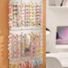 Jewelry Pouches Felt Barrette Storage Hanging Bag Hair Bow Organizer Wall Mount Large Capacity Headband Holder Hanger Space Saving