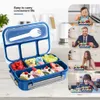 Lunchboxar Box Bento 81oz containrar för vuxna barn småbarn 4 fack mikrovågsugn diskmaskin frysen säker 230731