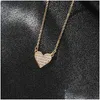 Pendant Necklaces Crystal Jewelry Gold Necklace Sier Chain Custom Cuban Womens Charms Men Moissanite Plated Chrome Heart Chains Women Dhneo