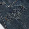 Jeans da uomo Design tascabile personalizzato Abbigliamento da uomo alla moda Primavera Pantaloni lavati dritti lavati tinta unita Moda vintage