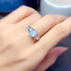 Klusterringar FS Natural Topaz/Garnet/Amethyst/Diopside Ring S925 Sterling Silver Fashion Fine Women Weddings Jewelry Meibapj Factory Price Price