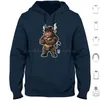 Hoodies voor heren Beefy Bull ( Yellow Details )-Bearzoo Series Long Sleeve Bobobear Bobobearart Bobo Bear Week