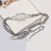 Mode designer ketting hanger kettingen roestvrij staal dikke trui ketting parel voor vrouwen bruiloft hoogwaardige sieraden geen doos 20stijl