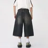 Pantaloncini da uomo Y2K Pantaloni da uomo Vintage Streetwear Pantaloni coreani Harajuku Denim Pantaloni a gamba larga Pantaloni corti Grunge Bermuda Jeans Abbigliamento