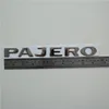 2 ПК, установленные ABS 3D Silver Pajero Car Emblem Значок боковой боковой логотип, наклейка с задними наклеек, украшение 2930