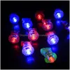 Party Favor Light Up Spittling Rings Brud Shower Favors Kids Adts Flashing Plastic Diamond Bling Led Glow Ring för födelsedag Bachel DHS3E