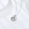 Chains 925 Sterling Silver Moissanite Round 5.0mm Gemstone Pendants Necklaces 0.5CT D Color Diamond For Women Wedding Gift