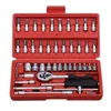 أدوات جديدة احترافية 46PCS SPENNER SOCKET SET 1 4 بوصة مفك البراغي RACHET