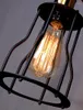 Vägglampa järnbur nyans retro industriell edison antik stil plug -in eller hardwired glödlampa ingår inte